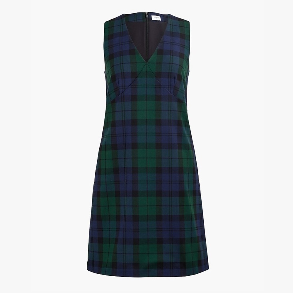 J. Crew Green and Blue Plaid Mini Dress - Picture 6 of 6